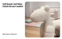 equineShaped Armchair creature Shape Upholstered perusing Chair Cartoon design Living Room Seating for Children, Students, Playroom, Bedroom, Small areas