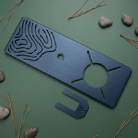 Cooktop Board Dark Blue Single-Plate Insert Round Opening Camping Gear