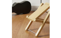Foldable Adjustable Guitar Foot Stool Ergonomic Adjustable Guitar Footstool Easy to Stow-Away Music Accessory Solid Wood for Practice, Performance