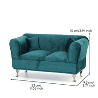 Sofa Jewelry Box Velvet Jewelry Organizer with Metal Legs Decorative for Bedside Table