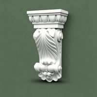 Classical Decorative Corbel Vintage Corbel with Floral Motif Polyurethane Decorative Trim Bracket Sturdy for Archways, Feature Walls