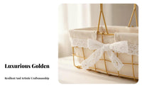 metallic gold Finish Geometric Wireframe holder With Handle Table Centerpiece Minimalist & fashion event planning Supply adaptable for Florists, Home Decorators, Grand exposed-workings, Weddings, Parties, Cafes