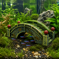 Chinese Retro Miniature Stone Arch Bridge Ornament for Micro Landscape Planter Decor