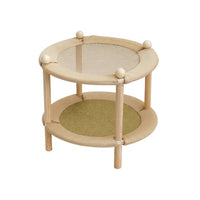 Sturdy Two-Tier Cat Bed Breathable Double-Tier Cat Bed Natural Pet Furniture Long-Lasting for Indoor Cats, Kittens, Living Room, Bedroom