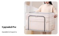 Foldable Frame Storage Box Stackable Framed Storage container dirtresistant for Dorm Room