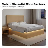 Modern Minimalist Bed Frame Easy Assembly Headboardless Bed Frame Space Saving for Hotel Owners, Homeowners, Rental Property, Guesthouse
