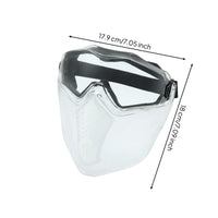 Single-Piece Full-Face Mask Elastic Strap Safety Face Visor Black Frame Dust Mask Visor Lightweight for Dusty Work Environments