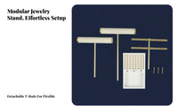 Crossbar Jewelry Stand Detachable Design 3 Tier T Bar Jewelry Stand Necklace and Earring Holder Space Saving for Women