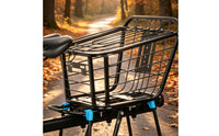 Heavy Duty Folding Rear Bike Basket Rust-Resistant Cycling Gear Easy Installation for Shopping