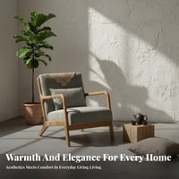 Japanese design Wood Frame Settee Nordic stylistic Sofa Minimalist Design Small Couch Space-Saving for Guesthouse Owners, Apartment Dwellers, Office Managers, Living Room, Reception Area, Bedroom