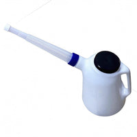 Oil Pouring Jug Screw-on Lid Oil Jug with Spout Auto Fluid Container Side Handle Rigid Molded