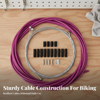 Cycle Brake and Gear Changer Wire Set Effortless Functioning Cycle Brake and Gear Changer Wire Kit Wear Resistant Pre-Lubricated