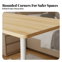 Mobile Design C-Shaped Rolling Cart Multi-Purpose Side Table Space-Saving Nightstand Easy Assembly for Apartment Dwellers, Students, Remote Workers, Bedroom, Living Room, Small Spaces, Home Office