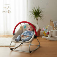 Infant Bouncer Toy Arch Wooden Beads Infant Seat Activity Bar Googly Eyes for Infants