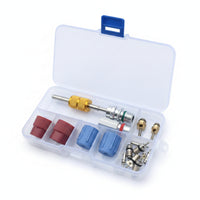 17 Pieces Climate Control Port Core Kit with Remover Tool Dust Cap Set Compact Hardware for Garage