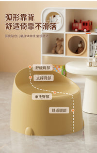 儿童小板凳宝宝家用凳子塑料矮凳客厅靠背椅子换鞋凳可叠放沙发凳 【卡其色】PP材质⭐承重300斤