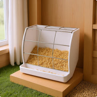 Rabbit Hay Rack Feeder Stainless Steel Pet Supply Built-in Tray for Rabbits
