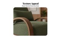 3 Pieces Wabi-Sabi Aesthetic 2 Armchairs and 1 Side Table Retro aesthetic Conversation Set centuryera Modern Design Armchair Curved Wood Frame for Interior Designers, Business Owners, Hotel Lobby, Reception Area, Living Room, Office Lounge