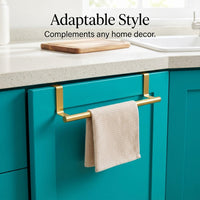 Cabinet Hanging Rack for Small Space Homeowners, 201 Stainless Steel Tea Towel No-Drill Adjustable Storage for Bathroom, Tidy Kitchen Solution