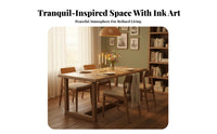7 Pieces 6 Person Dining Table Set Minimalist Design Dining Table and Chairs Set Sturdy Construction for Interior Designers, Restaurant Owners