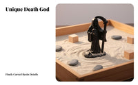 Reaper Statue Gothic Decor Death God Figurine Resin Craft Reaper Figurine for Goth Aesthetic Fans, Halloween Enthusiasts, Game Room