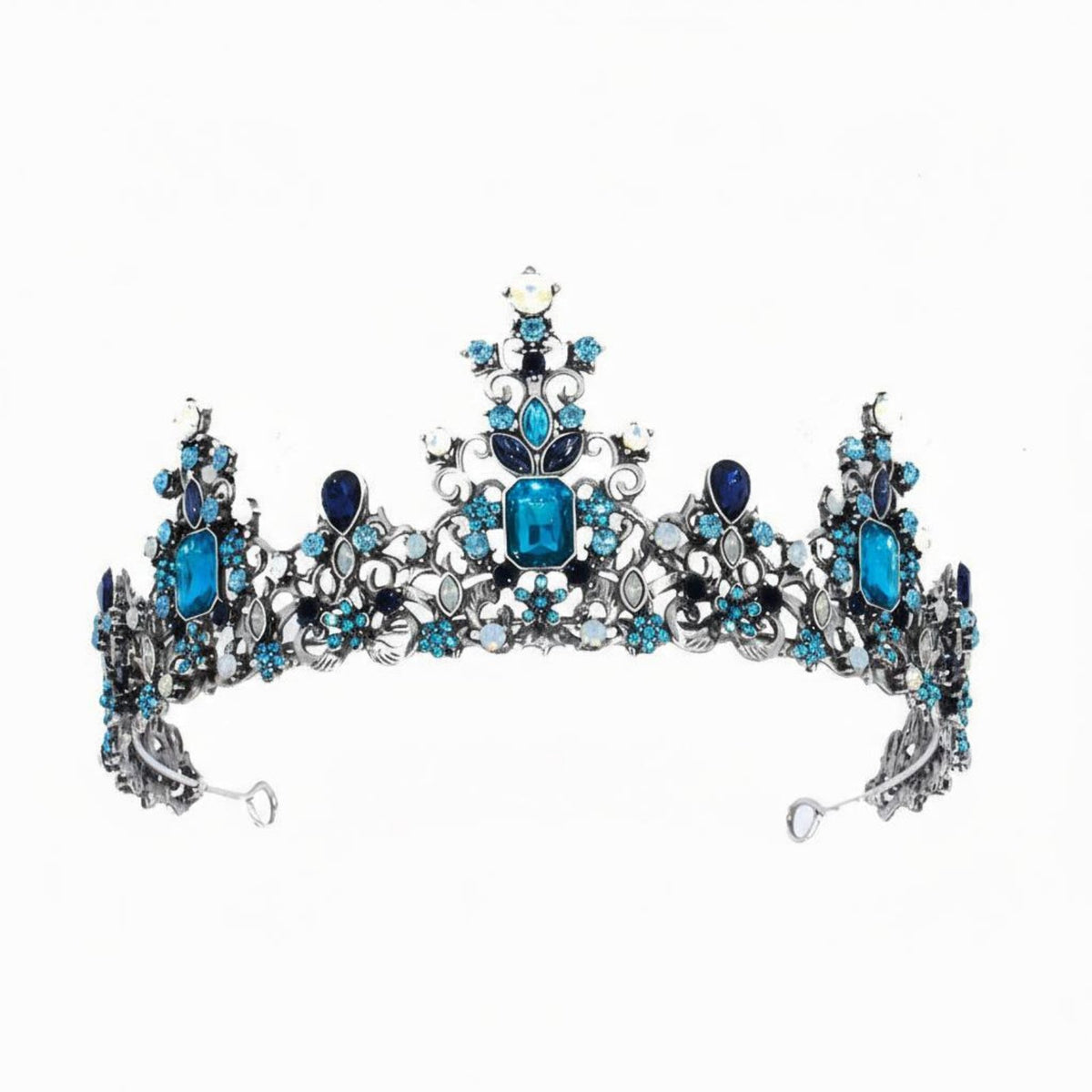 Baroque Queen Tiara Vintage Rhinestone Crown Crystal Headpiece Hair Accessories for Brides, Women, Weddings, Pageants, Parties