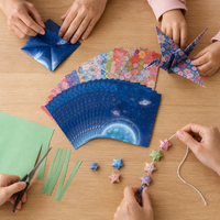 A4 Starry Sky Patterned Origami Paper for Crafts and DIY Projects