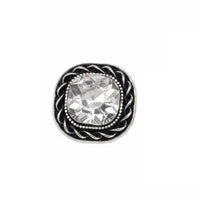 High-End Square Crystal Button Wide Application Rhinestone Shank Button Long-Lasting Rhinestone Buttons for Fashion Designers, DIY Crafters, Coat, Suit, Cardigan