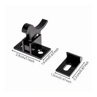 Screw Holes Bird-Shaped Latch Lock Polished Metal Finish Window Latch Lock Rounded Edges Security Hardware Metal