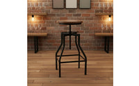 Industrial Bar Stool Vintage Design Adjustable Height Stool for Cafe, Kitchen