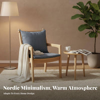 Nordic Design Upholstered Armchair Minimalist design Dining Chair With Armrests Household Seating Padded Seat for Adults, Homeowners, Interior Decorators, Restaurant, Home Office, Living Room, cozy corner alcove
