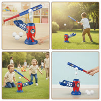 Baseball Training Toy with Hitting Stick Bright Batting Practice Set Plastic