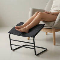 Footstool Angled Padded Footrest Compact Footrest with Metal Frame for Home Office