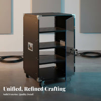 Heavy-Duty Construction 20U Equipment Rack Vented Design 19 Inch Equipment Rack Ample Ventilation Road Travel Amplifier Case Caster Wheels for DJs, Musicians, KTV, Live Performance, Stage, Studio