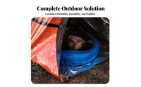 Heat-Retaining Thermal Tube Tent Easy Setup Emergency Tube Tent Compact Survival Gear Lightweight for Survivalists, Preppers, Mountaineers, Camping, Hiking, Automobile Travel