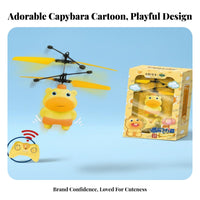 USB Rechargeable Capybara Flying Toy Colorful LED Lights Levitating Capybara Drone Automatic Power-Deactivated Protection for Teens