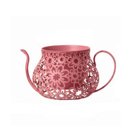 Metal Planter with Saucer Elegant Decorative Flower Pot Long-Lasting