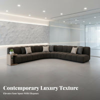 Curved Corner Sofa Light Luxury Aesthetic Oversized billowy Couch Modern design Seating Furniture for Families, Young Adults, Office, Lounge, Living Room