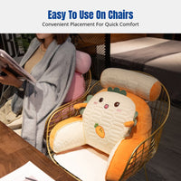 Latex Headboard Pillow, Soft Plush Backrest, Removable Cover, Cartoon Design, Multi-Functional for Sofa, Bed, Dorm