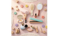 Wooden Pretend Makeup Kit Miniature Wooden Makeup Play Set Realistic Design for Kids