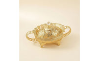 Fruit Bowl with Lid Openwork Hollow Carved Basket Multi-Use for Weddings
