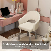 Multi-Purpose Vanity Makeup Chair Space-Saving Molded Plastic Side Chair space-efficient Design Upholstered Seating Ergonomic spinerest for Students, Young Adults, Home Decorators, Dorm Room, Study Area, Dressing Table, perusing corner