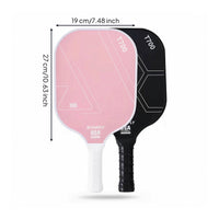 2 Pieces Fiberglass Pickleball Paddle Set with Bag Polypropylene Honeycomb Pickleball Set Long-Lasting Racket Lightweight for Beginners, Adults, Outdoor Games