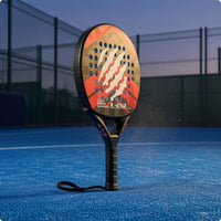 Wrist Strap Carbon Fiber Padel Racket Textured Face Perforated Padel Racket