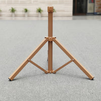 Cross-Braced Foldable Tripod Umbrella Base Tan-Brown Foldable Umbrella Stand Weather-Resistant for Outdoors, Patio