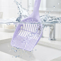 Litter Sifter and Wide Sand Sifter, Non-Foldable Litter Tool for Cat Owner Gifts, Deep Tray Cleaning Tool
