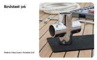 Boat Handrail Cross Connector 4-Way Cross Tube Connector 90 Degree Quadruple Pipe Fitting Rust Resistant for Boater S