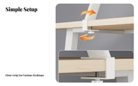 Height-Increasing Tiered Desk Organizer Space-Saving Desktop Shelf Multitier Design Computer Stand Compartmentalized Storage for Students, Home Workers, Study Room, Dormitory, Workstation, Bedroom