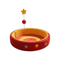 Woven Cat Scratcher Lounge Bed Long-Lasting Cat Scratching Lounge Round Oval for Cats, Kittens