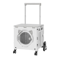 Foldable Pet Trolley Top Opening Pet Trolley Cart Transparent Window for Travel, Shopping